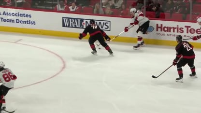 NJD@CAR: Bratt scores goal against Frederik Andersen