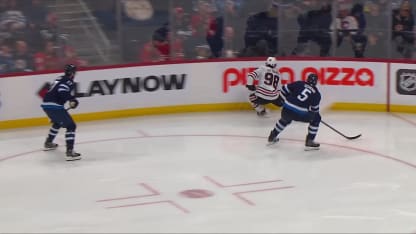 CHI@WPG: Greene scores goal against Connor Hellebuyck