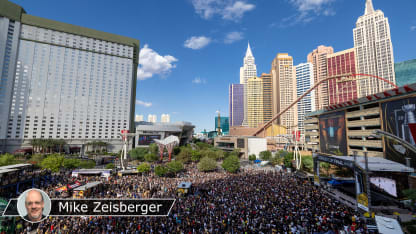 Golden Knights parade setup badge