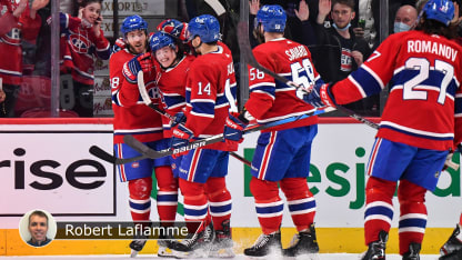 Caufield Canadiens vs Panthers badge Laflamme
