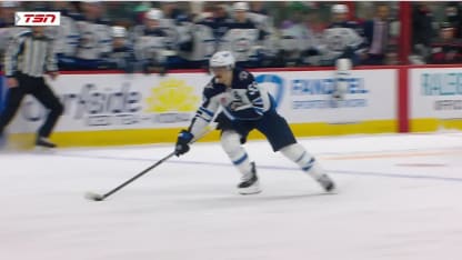 WPG@CAR: Scheifele scores goal against Brandon Bussi