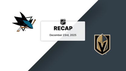Recap: Sharks at Golden Knights 12.23.25