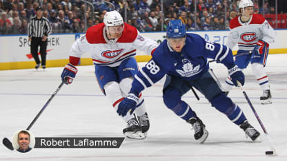 Leafs Canadiens badge Laflamme