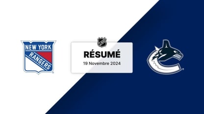 NYR vs VAN | Résumé 19/11/24