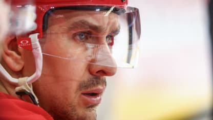 Mikael Backlund #11 of the Calgary Flames on the bench against the Anaheim Ducks at Scotiabank Saddledome on April 3, 2025 in Calgary, Alberta, Canada. (Photo by Gerry Thomas/NHLI via Getty Images)