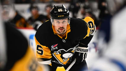 PITTSBURGH, PA - MARCH 21: Erik Karlsson #65 of the Pittsburgh Penguins in action during the game against the Winnipeg Jets at PPG PAINTS Arena on March 21, 2026 in Pittsburgh, Pennsylvania. (Photo by Joe Sargent/NHLI via Getty Images)