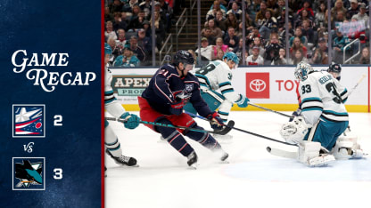 San Jose Sharks Columbus Blue Jackets game recap March 28 2026