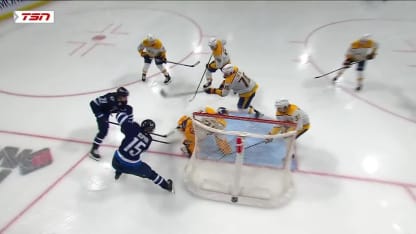 NSH@WPG: Barron scores goal against Juuse Saros