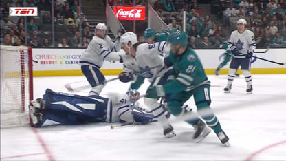 TOR@SJS: Stolarz with a great save against Alexander Wennberg