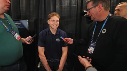 Oliver Suvanto at NHL Draft Media Day