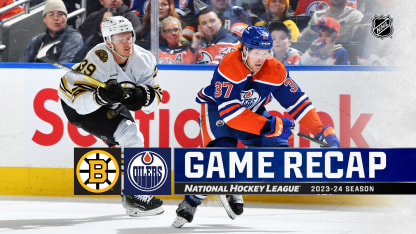 Boston Bruins Edmonton Oilers game recap February 21