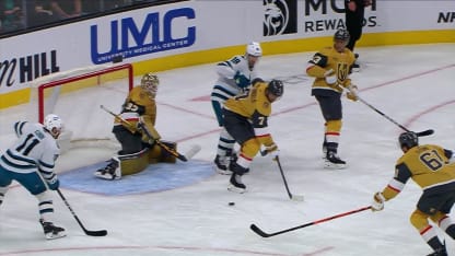 SJS@VGK: Hill with a great save