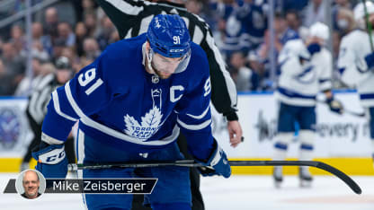 Dejected-Tavares-for-TOR-Dubas-Keefe-col-with-badge