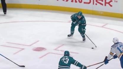 Celebrini nets a perfect wrister