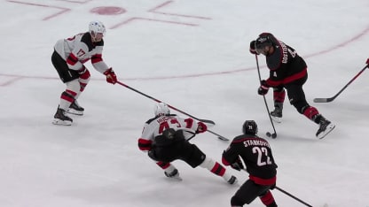 NJD@CAR: Gostisbehere scores goal against Jacob Markstrom