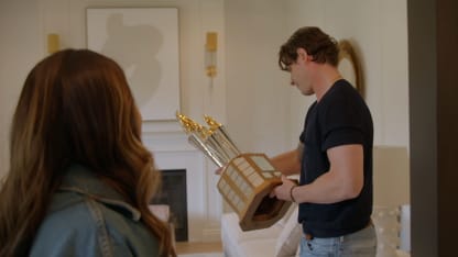 Monahan presented Masterton Trophy by Gaudreau’s widow