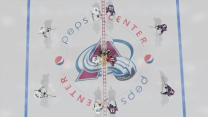 NHL 20 San Jose Sharks faceoff simulation