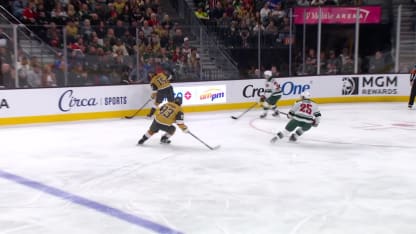 MIN@VGK: Zuccarello scores goal against Akira Schmid