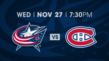 WEDNESDAY, NOVEMBER 27 AT 7:30 PM VS. MONTREAL CANADIENS