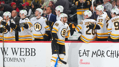 Pastrnak weaves in beautiful backhand shot