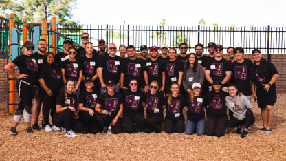 arizona coyotes volunteer with kaboom for tempe build