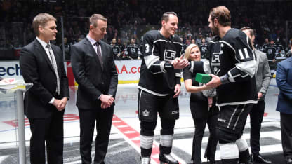 Dion Phaneuf 1000 Games Gift From Anze Kopitar