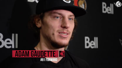 Adam Gaudette dispo médias avant le match contre DET