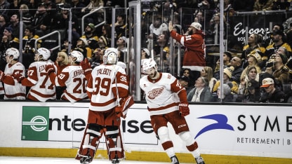 DET@BOS: Rasmussen scores goal against Jeremy Swayman