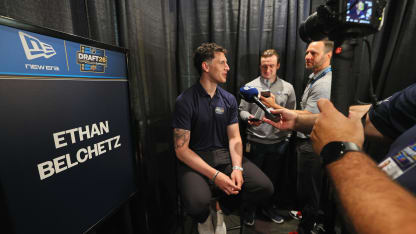 Ethan Belchetz at NHL Draft Media Day