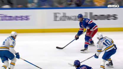 NYR@STL: Perreault scores PPG against Jordan Binnington