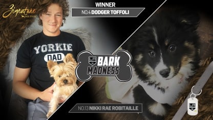 Dodger-Toffoli WINS-vs-Nikki-Robitallie Bark Madness 2018