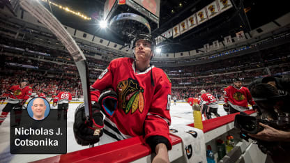 Kane pregame Cotsonika badge