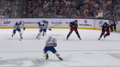 STL@CBJ: Hofer with a great save 