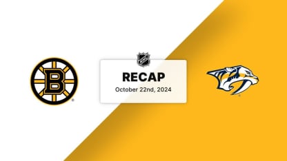 Bruins at Predators 10.22.24