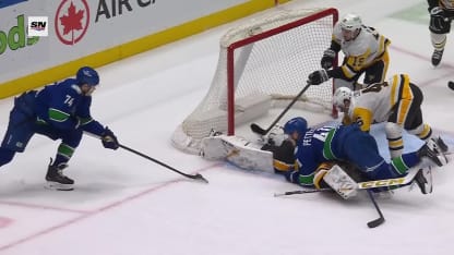 DeBrusk roofs a backhand shot