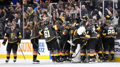 Golden Knights celebrating
