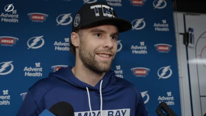 Brandon Hagel | Pregame vs San Jose Sharks