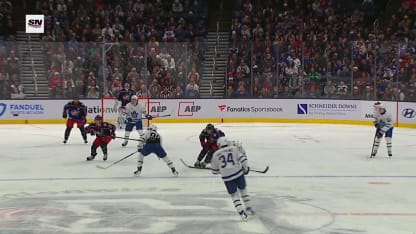 TOR@CBJ: Woll with a great save against Sean Monahan