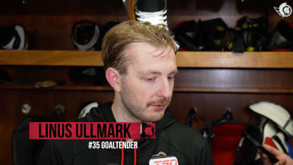 Linus Ullmark dispo médias après le match contre PHI