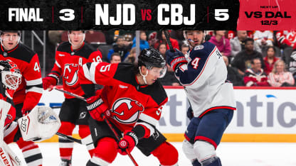 DEVILS VS BLUE JACKETS 12/1/25 GAME STORY