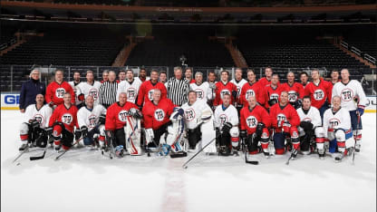 Travis Roy charity hockey game group picture