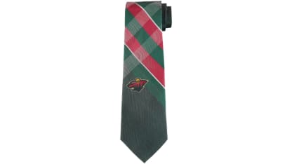 Men's Minnesota Wild Woven Poly Grid Tie