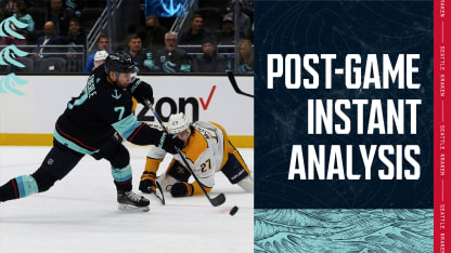 post game instant analysis by the numbers nashville predators seattle kraken