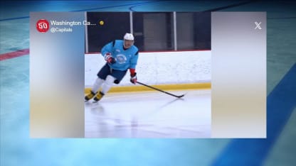 Alexander Ovechkin back to skating, Capitals, and more