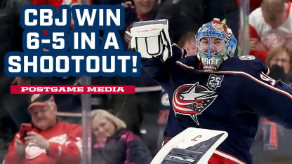 BLUE JACKETS WIN 6-5 IN A SHOOTOUT! | Postgame Media