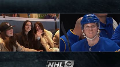 Rasmus Dahlin fiancee Carolina Matovac receives warm ovation Sabres fans