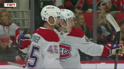 MTL@CAR: Hutson scores empty-net goal