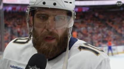 AJ Greer on ice ahead of Game 5