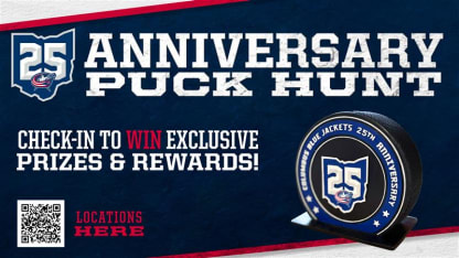 blue jackets 25th anniversary puck hunt