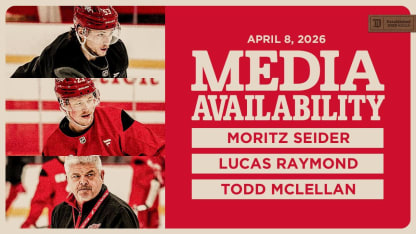 Moritz Seider, Lucas Raymond, Todd McLellan Practice Media